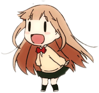 a cartoon looking excited